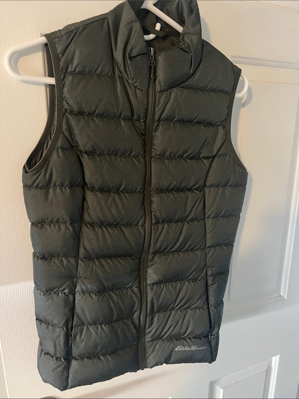 Eddie Bauer Dark Gray Quilted Puffer Vest